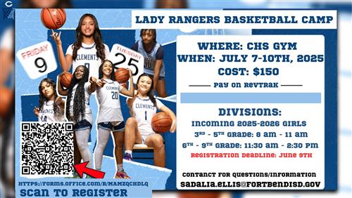 Lady Rangers Basketball Camp